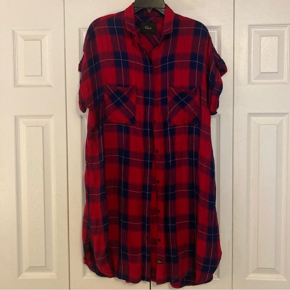 Rails Dresses & Skirts - Rails Flannel Short Sleeve Dress L
